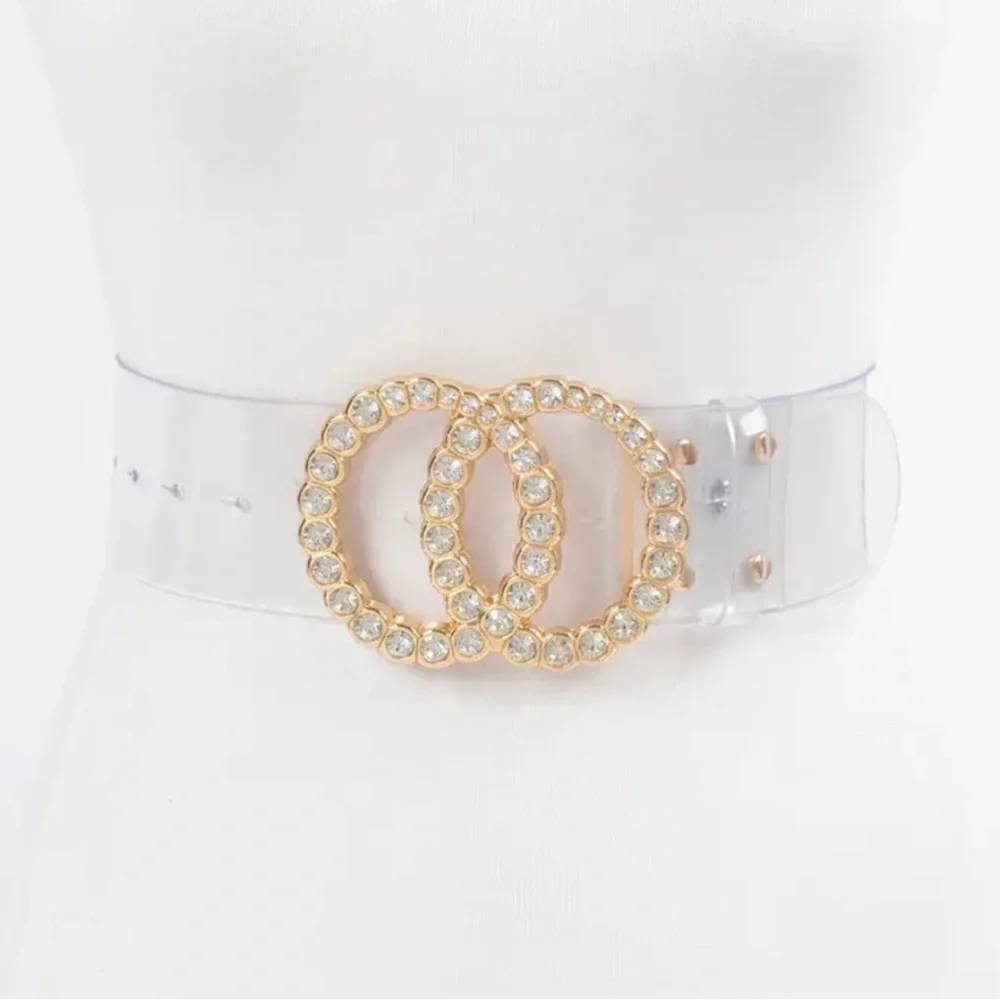 Elegant Gold and Clear Women's Belt